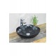 NovaBlack Tezgah Üstü Armatür Deliksiz Mat Siyah Seramik Lavabo – 40x40 cm