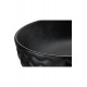 EclipseRound Tezgah Üstü Armatür Deliksiz Mat Siyah Seramik Lavabo – 42x42 cm