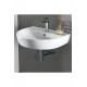 GrandWall Duvara Monte Armatür Delikli Seramik Lavabo – 60x50 cm, Beyaz