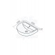 VersaWall Duvara Monte Armatür Delikli Seramik Lavabo – 45x35 cm, Beyaz