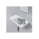 SmartRight Etajerli Duvara Monte & Dolap Uyumlu Armatür Deliği Sağda Seramik Lavabo – 50x28 cm