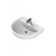 GrandWall Duvara Monte Armatür Delikli Seramik Lavabo – 60x50 cm, Beyaz