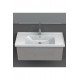 ModeraPlus Yarı Gömme Etajerli Duvara Monte & Mobilya Uyumlu Armatür Delikli Lavabo – 80x45 cm