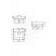 SquareWall Duvara Monte & Mobilya Uyumlu Armatür Delikli Seramik Lavabo – 48x48 cm, Beyaz