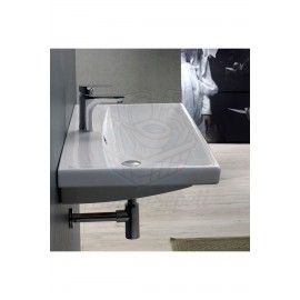 ModeraPrime Etajerli Duvara Monte & Mobilya Uyumlu Armatür Delikli Seramik Lavabo – 70x45 cm, Beyaz ModeraPrime Etajerli Duvara Monte & Mobilya Uyumlu Armatür Delikli Seramik Lavabo – 70x45 cm, Beyaz