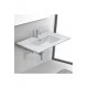 ModeraGrande Etajerli Duvara Monte & Mobilya Uyumlu Seramik Lavabo – 85x45 cm, Beyaz