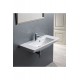 ModeraSemi Yarı Gömme Etajerli Duvara Monte & Mobilya Uyumlu Seramik Lavabo – 85x48 cm, Beyaz