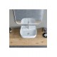 ModeraFlex Armatür Delikli Duvara Monte & Tezgah Üstü Seramik Lavabo – 55x42 cm, Beyaz