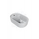 ModeraCompact Tezgah Üstü Armatür Delikli Seramik Lavabo – 42x28 cm, Beyaz