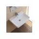 ModeraFit Armatür Delikli Duvara Monte & Mobilya Uyumlu Seramik Lavabo – 60x48 cm, Beyaz