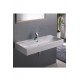 ModeraUltra Etajerli Duvara Monte & Tezgah Üstü Armatür Delikli Seramik Lavabo – 100x47 cm, Beyaz