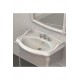AngloGrande Etajerli Duvara Monte & Kolon Ayak Uyumlu Seramik Lavabo – 80x54 cm, Beyaz