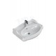 AngloWall Etajerli Duvara Monte & Kolon Ayak Uyumlu Seramik Lavabo – 60x54 cm, Beyaz