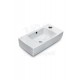 SmartLine Duvara Monte & Dolap Uyumlu Armatür Deliği Sağda Seramik Lavabo – 50x25 cm, Beyaz