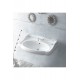 AngloGrande Etajerli Duvara Monte & Kolon Ayak Uyumlu Seramik Lavabo – 80x54 cm, Beyaz