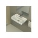 VersaWall Duvara Monte & Mobilya Uyumlu Armatür Delikli Seramik Lavabo – 60x40 cm, Beyaz