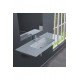 ModeraGrand Etajerli Duvara Monte & Mobilya Uyumlu Armatür Delikli Seramik Lavabo – 100x47 cm, Beyaz