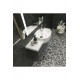 ModeraLeft Etajerli Duvara Monte Seramik Lavabo – 65x32 cm, Beyaz