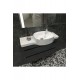 ModeraLeft Etajerli Duvara Monte Seramik Lavabo – 65x32 cm, Beyaz