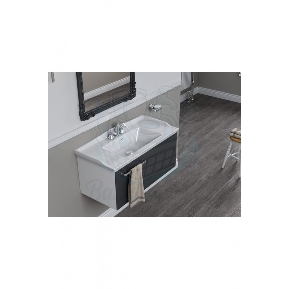 RetroGrande Nostalji Görünümlü Duvara Monte & Mobilya Uyumlu Armatür Delikli Lavabo  80x48 cm