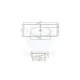 ModeraGrande Etajerli Duvara Monte & Mobilya Uyumlu Seramik Lavabo – 120x45 cm, Beyaz