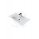 ModeraElite Etajerli Duvara Monte & Mobilya Uyumlu Armatür Delikli Seramik Lavabo – 80x47 cm, Beyaz