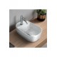 ModeraCompact Tezgah Üstü Armatür Delikli Seramik Lavabo – 42x28 cm, Beyaz