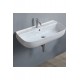 ModeraFlex+ Armatür Delikli Duvara Monte & Tezgah Üstü Seramik Lavabo – 75x40 cm, Beyaz