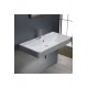 ModeraGrand Armatür Delikli Duvara Monte & Mobilya Uyumlu Seramik Lavabo – 80x48 cm, Beyaz