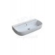 ModeraFlex+ Armatür Delikli Duvara Monte & Tezgah Üstü Seramik Lavabo – 75x40 cm, Beyaz