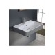 ModeraFlex Armatür Delikli Duvara Monte & Tezgah Üstü Seramik Lavabo – 60x42 cm, Beyaz