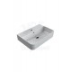 ModeraFlex Armatür Delikli Duvara Monte & Tezgah Üstü Seramik Lavabo – 60x42 cm, Beyaz