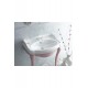 AngloElite Etajerli Duvara Monte & Kolon Ayak Uyumlu Seramik Lavabo – 100x54 cm, Beyaz