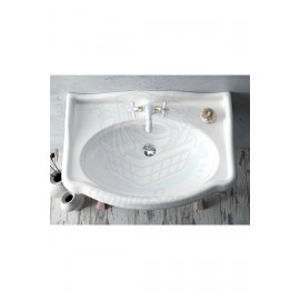 AngloElite Etajerli Duvara Monte & Kolon Ayak Uyumlu Seramik Lavabo – 100x54 cm, Beyaz AngloElite Etajerli Duvara Monte & Kolon Ayak Uyumlu Seramik Lavabo – 100x54 cm, Beyaz
