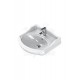 AngloWall Etajerli Duvara Monte & Kolon Ayak Uyumlu Seramik Lavabo – 60x54 cm, Beyaz