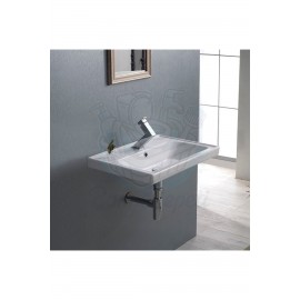 ModeraNeo Yarı Gömme Etajerli Duvara Monte & Mobilya Uyumlu Armatür Delikli Lavabo – 50x38 cm