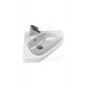 CornerMax Dolap Uyumlu Armatür Delikli Köşe Seramik Lavabo – 46x46 cm, Beyaz