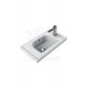 SmartRight Etajerli Duvara Monte & Dolap Uyumlu Armatür Deliği Sağda Seramik Lavabo – 50x28 cm