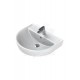 VersaWall Duvara Monte Armatür Delikli Seramik Lavabo – 45x35 cm, Beyaz