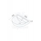 GrandWall Duvara Monte Armatür Delikli Seramik Lavabo – 60x50 cm, Beyaz