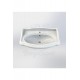 AngloGrande Etajerli Duvara Monte & Kolon Ayak Uyumlu Seramik Lavabo – 80x54 cm, Beyaz