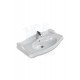 AngloElite Etajerli Duvara Monte & Kolon Ayak Uyumlu Seramik Lavabo – 100x54 cm, Beyaz