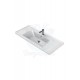 ModeraGrand Etajerli Duvara Monte & Mobilya Uyumlu Armatür Delikli Seramik Lavabo – 100x45 cm, Beyaz