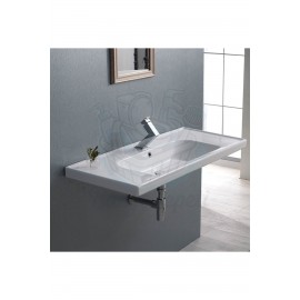 ModeraGrand Etajerli Duvara Monte & Mobilya Uyumlu Armatür Delikli Seramik Lavabo – 100x45 cm, Beyaz ModeraGrand Etajerli Duvara Monte & Mobilya Uyumlu Armatür Delikli Seramik Lavabo – 100x45 cm, Beyaz