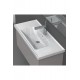 ModeraGrand Etajerli Duvara Monte & Mobilya Uyumlu Armatür Delikli Seramik Lavabo – 100x45 cm, Beyaz