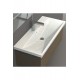 ModeraUltra Etajerli Duvara Monte & Mobilya Uyumlu Armatür Delikli Seramik Lavabo – 80x45 cm, Beyaz
