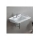 RetroElegance Nostalji Görünümlü Duvara Monte & Mobilya Uyumlu Armatür Delikli Lavabo 65x48 cm