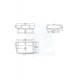VersaWall Duvara Monte & Mobilya Uyumlu Armatür Delikli Seramik Lavabo – 60x40 cm, Beyaz