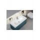 ModeraMax Etajerli Duvara Monte & Mobilya Uyumlu Seramik Lavabo – 100x45 cm, Beyaz