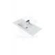 ModeraGrand Etajerli Duvara Monte & Mobilya Uyumlu Armatür Delikli Seramik Lavabo – 100x47 cm, Beyaz